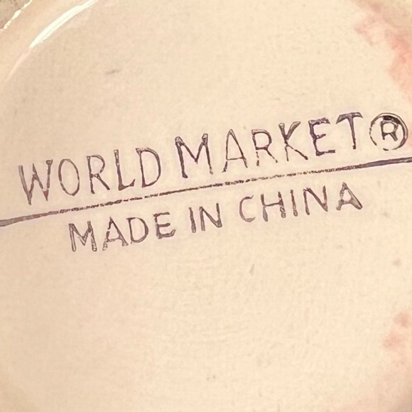 Pair of WORLD MARKET Hand Painted Christmas Mugs  ~ Santa Claus ~ Christmas Tree - Picture 8 of 15